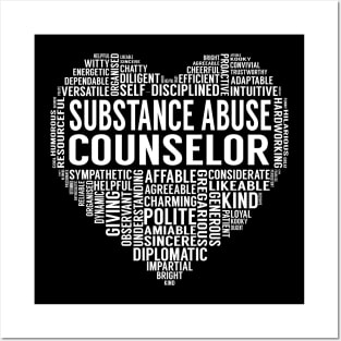 Substance Abuse Counselor Heart Posters and Art